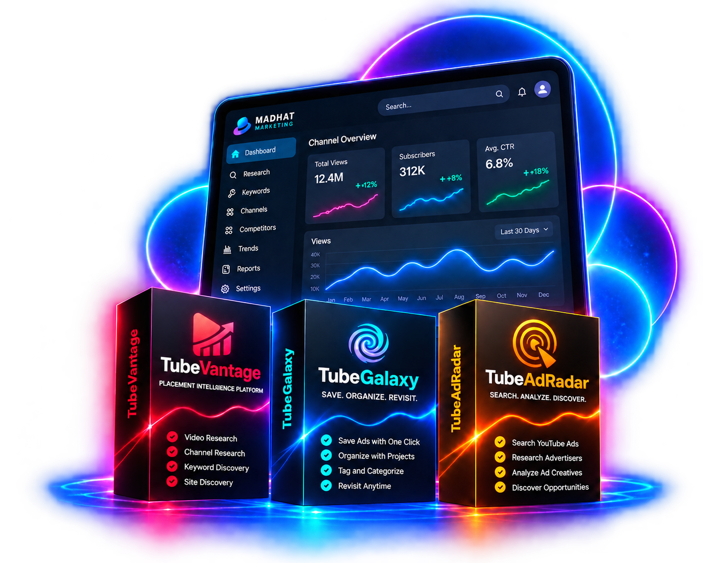 TubeVantage, TubeGalaxy and TubeAdRadar software